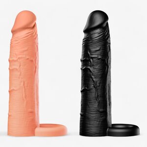 Hidden Desire Penis Sleeve Liquid Silicone with Ring 18 cm