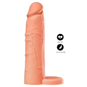 Hidden Desire Penis Sleeve Liquid Silicone with Ring 18 cm