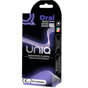 Uniq Condoms Oral Dam lateksiton suuseksisuoja 3kpl pakkaus