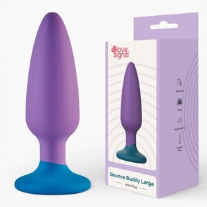 Love Signal Bounce Buddy Large – Täyteläinen Silikoninen Anaalitappi Imukupilla (IPX8)