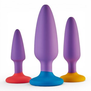 Love Signal Smooth Adventure – 3-osainen Silikoninen Anaalitappisetti Aloittelijasta Täyteläiseen (IPX8)