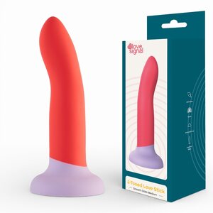 Love Signal 2-Toned Love Stick Medium – Kaareva Silikonidildo Imukupilla 17 cm