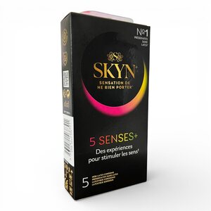 Skyn 5 Senses+ Lateksiton Premium Kondomisetti 5 Erilaisella Tuntumalla