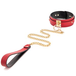 Golden Desire Collar – Luksus BDSM Kaulapanta Taluttimella