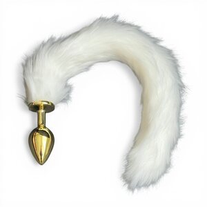 Golden Fox Tail Plug – Luksus Anaalitappi Valkoisella Hännällä