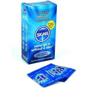 SKINS Natural Kondomit 12 kpl