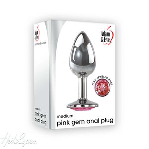 Adam & Eve Alumiini Anaalitaappi Pink Gem Medium