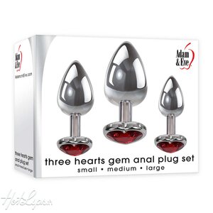 Adam & Eve Anaalitapit Alumiinista - Three Hearts