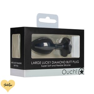 Ouch Anaalitappi Large Lucky Diamond Musta