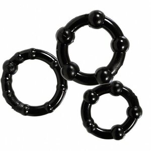 Seven Creations Cock Rings Stay Hard Black