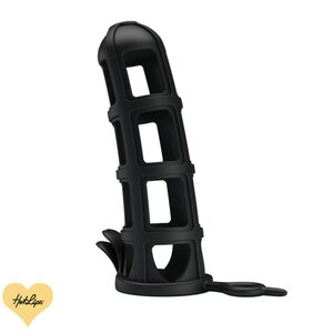Penis Sleeve Silikonia Musta