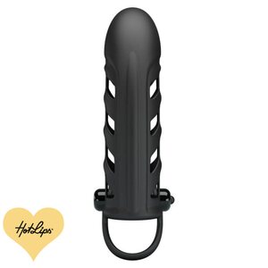 Penis Sleeve Silikonia Moottorilla Musta