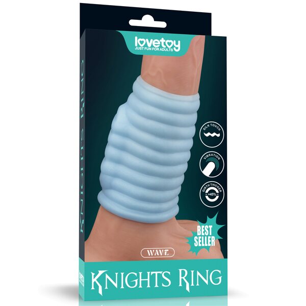 Lovetoy Vibrating Wave Knights Ring Blue