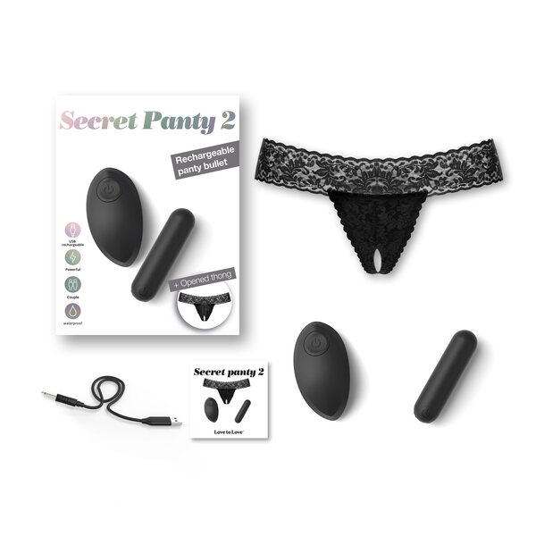 Love To Love Secret Panty 2 Vibraattori ja Tangas