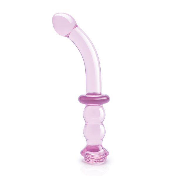 Dream Toys Glaze Glass Rosebud G-Spot Dildo