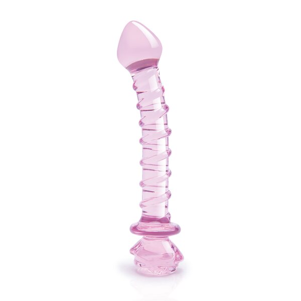 Dream Toys Glaze Glass Rosebud Spiral G-Spot Dildo