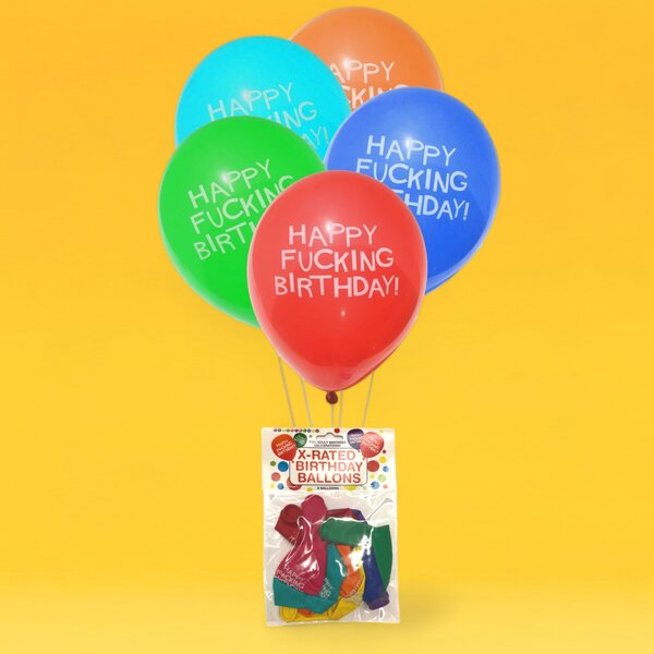 Happy Fucking Birthday ballons