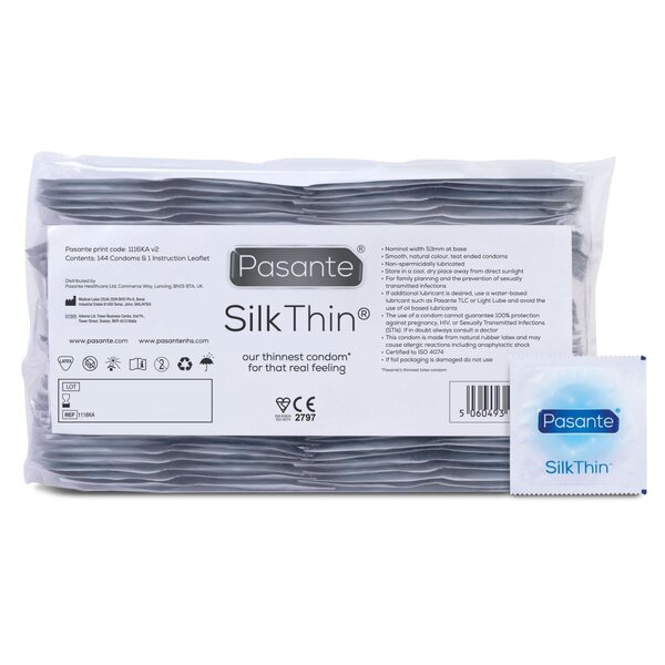 Pasante Silk Thin kondomit - 144 kpl