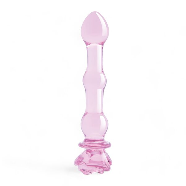 Dream Toys Glaze Glass Rosebud Beaded Dildo