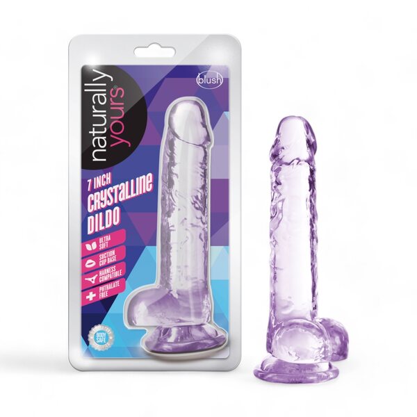 Blush Novelties Naturally Yours Dildo 7" Amethyst