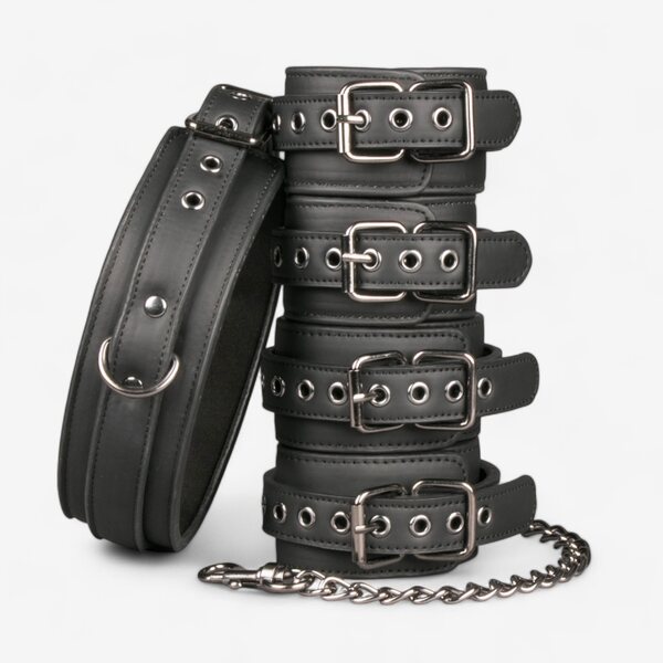 Easy Toys Fetish set with collar, ankle- and wrist cuffs