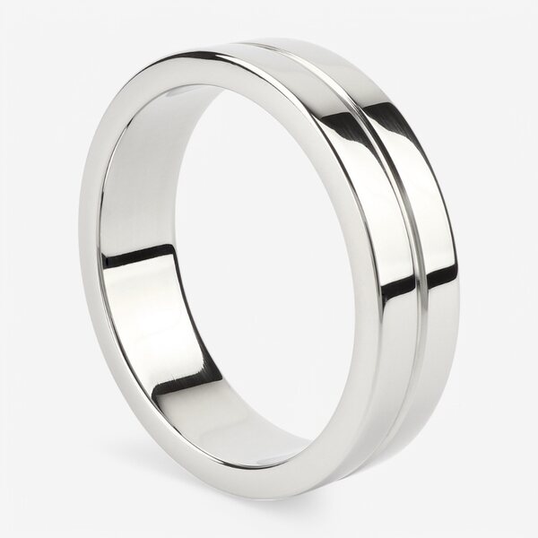 Mr. Steel Single Grooved Cock Ring