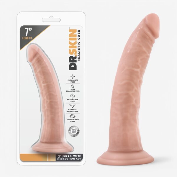 Blush Novelties Dr.Skin Vaalea Dildo Imukupilla