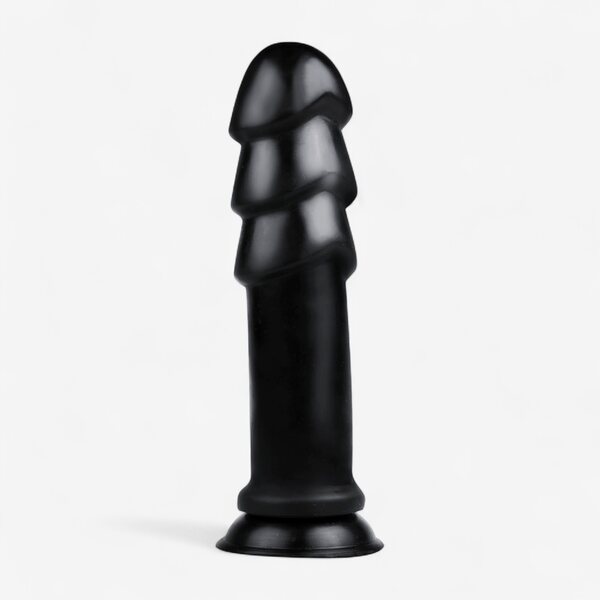 Buttr XXL Black Dildo with Suction Cup – 28.9 cm Flexible PVC