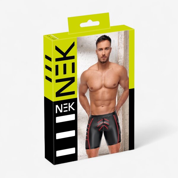 NEK Wetlook Vetoketjushortsit Miehille – Fetish-tyyliä ja Tiukkaa Istuvuutta