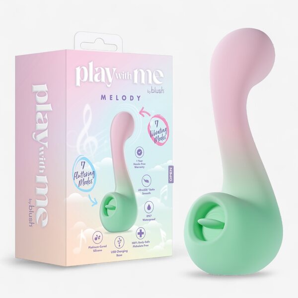 Blush Novelties Melody Tongue Vibrator – Dual-Ended Pleasure for Clit and G-Spot
