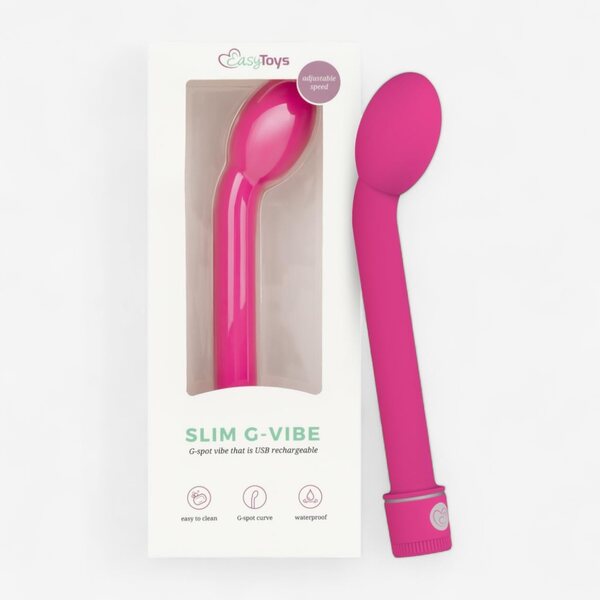 Easy Toys Slim Curve – Rechargeable G-Spot Vibrator 21 cm, Pink