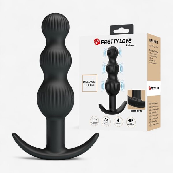 Sidney PowerBeads – Vibrating Silicone Anal Plug