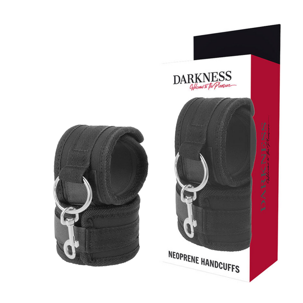 Darkness neoprene wrist cuffs – soft & adjustable with quick clip
