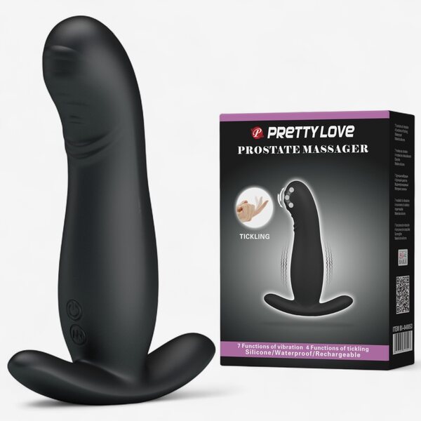 Prostate Vibrator Tickling – Rechargeable 11 Function Silicone Massager