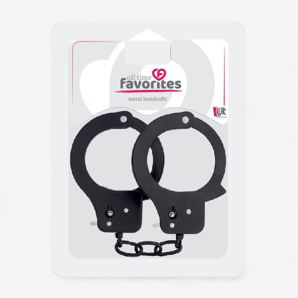 Dream Toys BondX Metal Handcuffs – Black (Safety Release, 2 Keys)