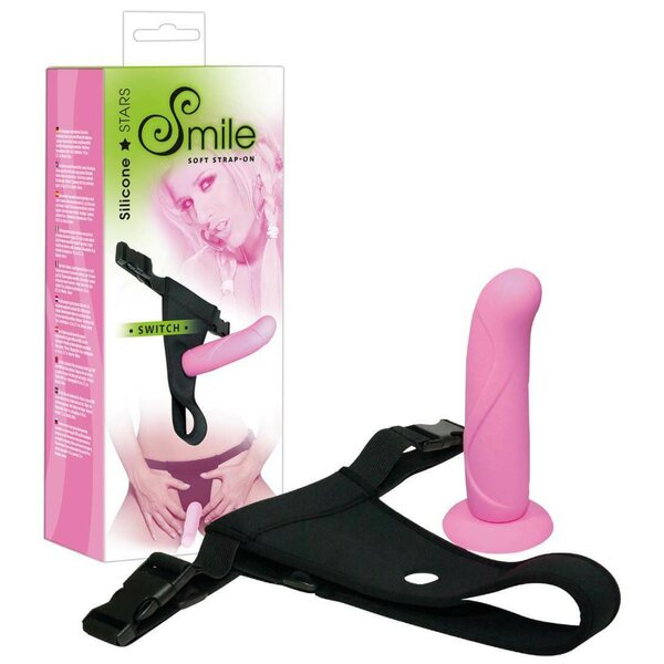 Sweet Smile Strap-On Valjaat ja Silikoni Dildo