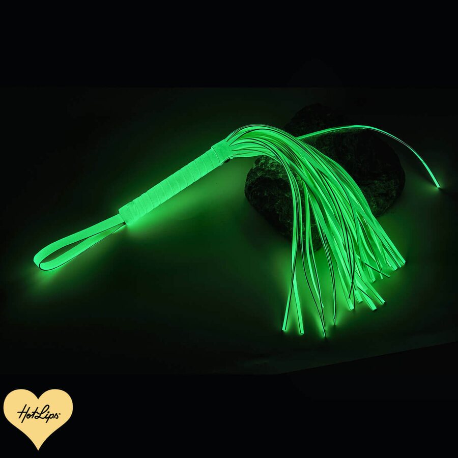 Radiant Pimeässä Hohtava Flogger-Ruoska – Neon Glow 30 cm
