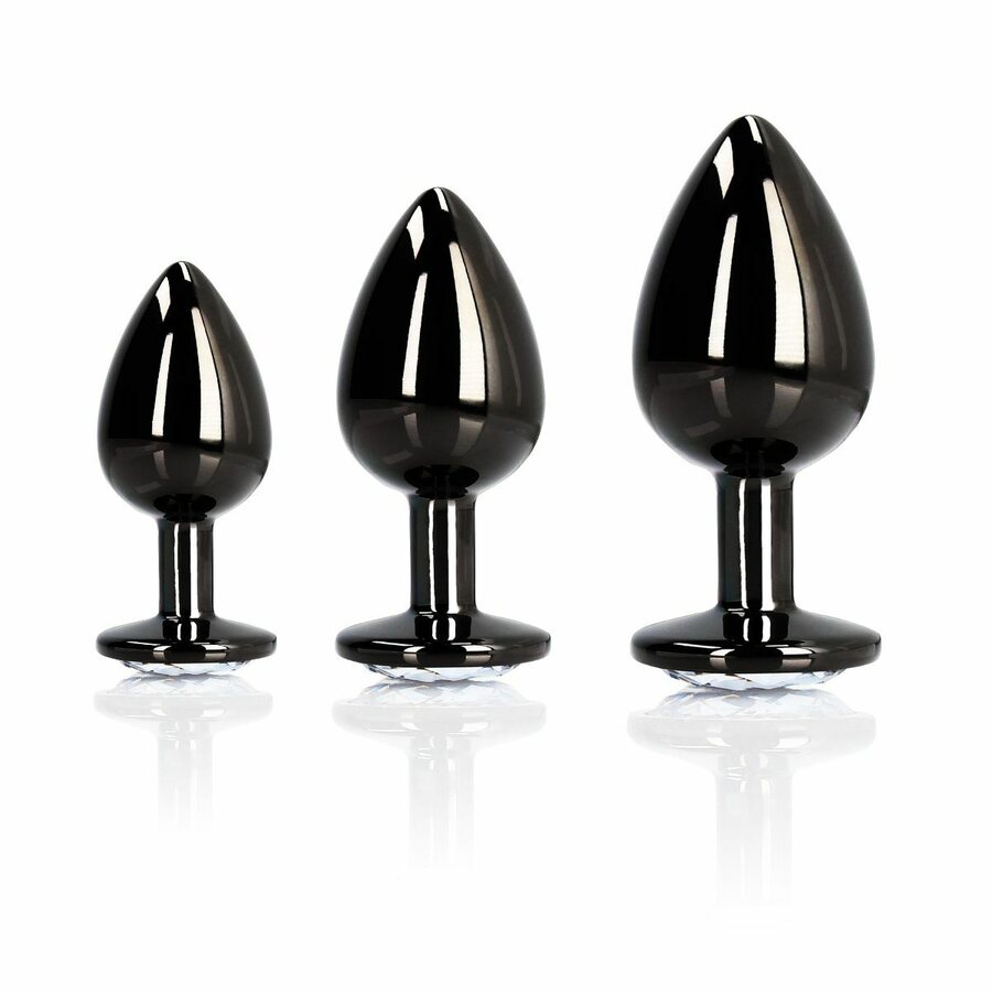 Ouch Metallinen Anaalitappi Koristekivellä – Gunmetal