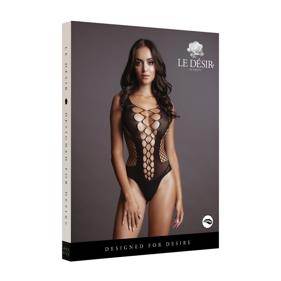 Le Desir Seksikäs V-kaula Teddy – Musta S-L