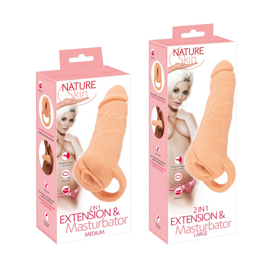 Nature Skin 2 in 1 Extension & Masturbator Nature Skin 2 in 1 Extension & Masturbator