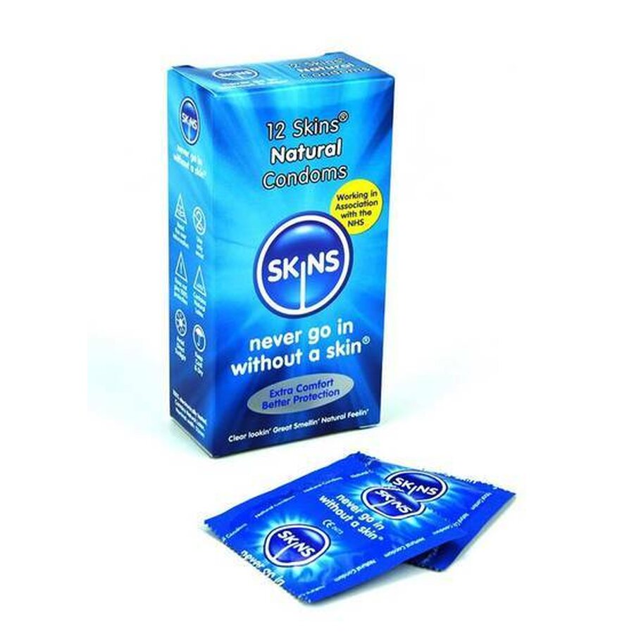 SKINS Natural Kondomit 12 kpl