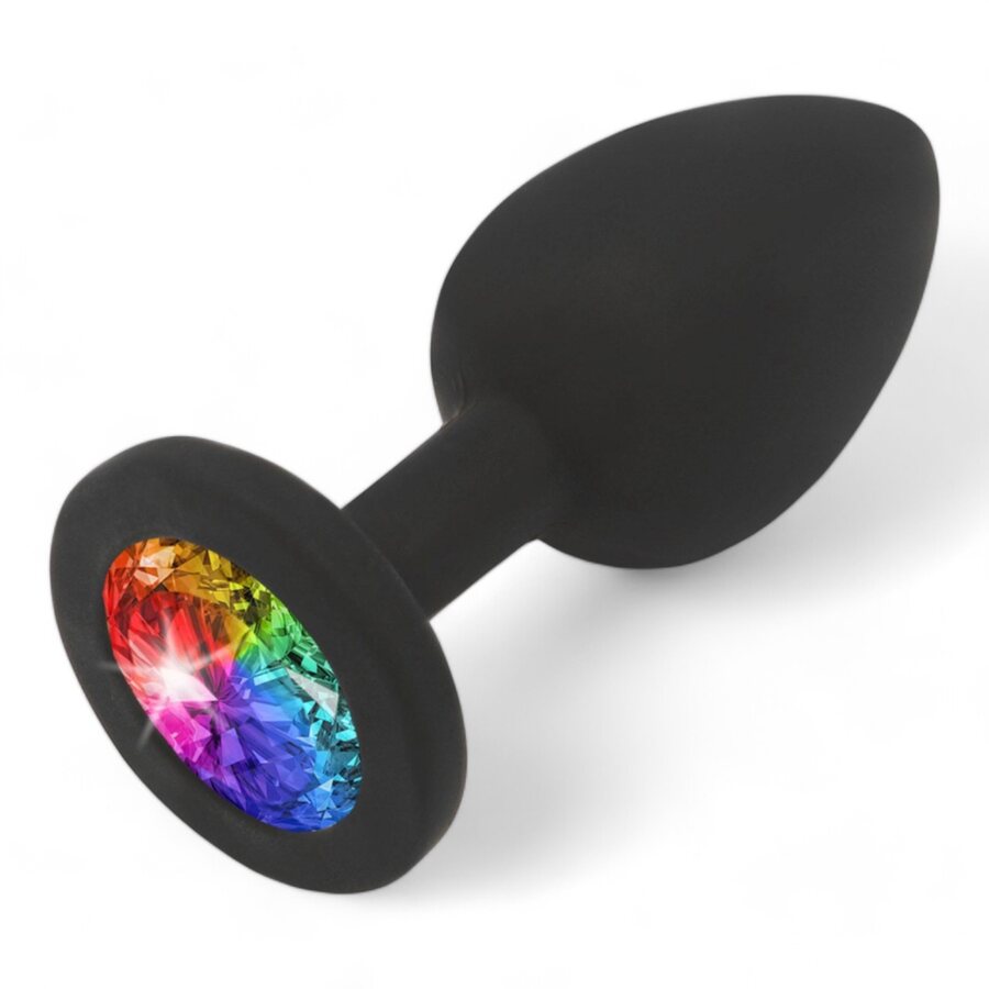 Toy Joy Rainbow Booty Jewel Small – Pieni silikoninen timanttitappi (7 cm, Ø 2,5 cm)