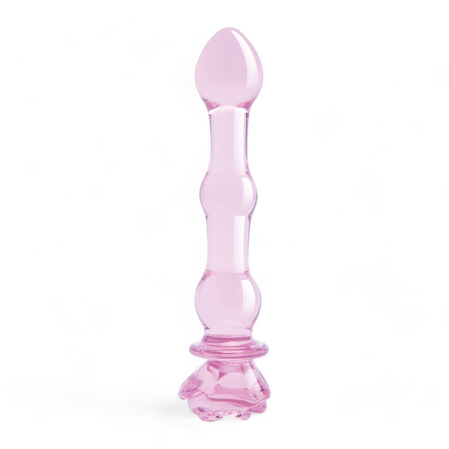 Dream Toys Ruusupohja Lasidildo – Helmimäinen Varsi