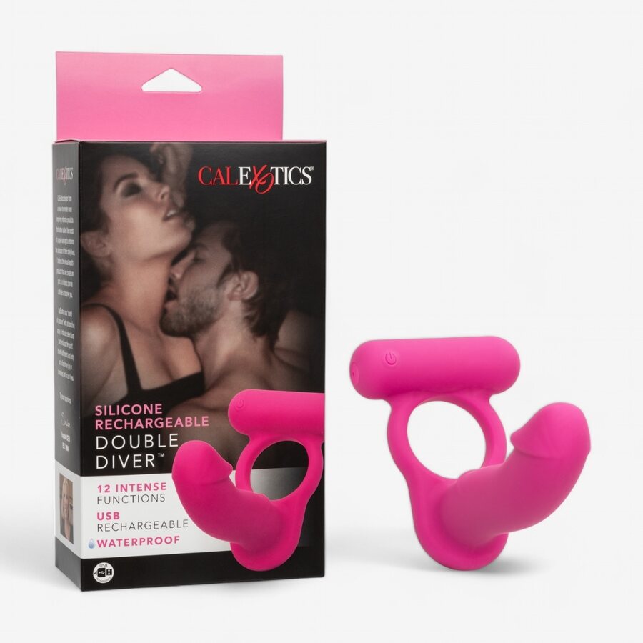 CalExotics Double Diver Moottoroitu Penisrengas