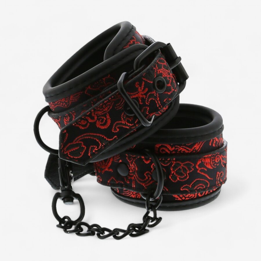 Blaze Deluxe rannekahleet – punamusta brokadi, neopreenivuori, nikkelivapaa