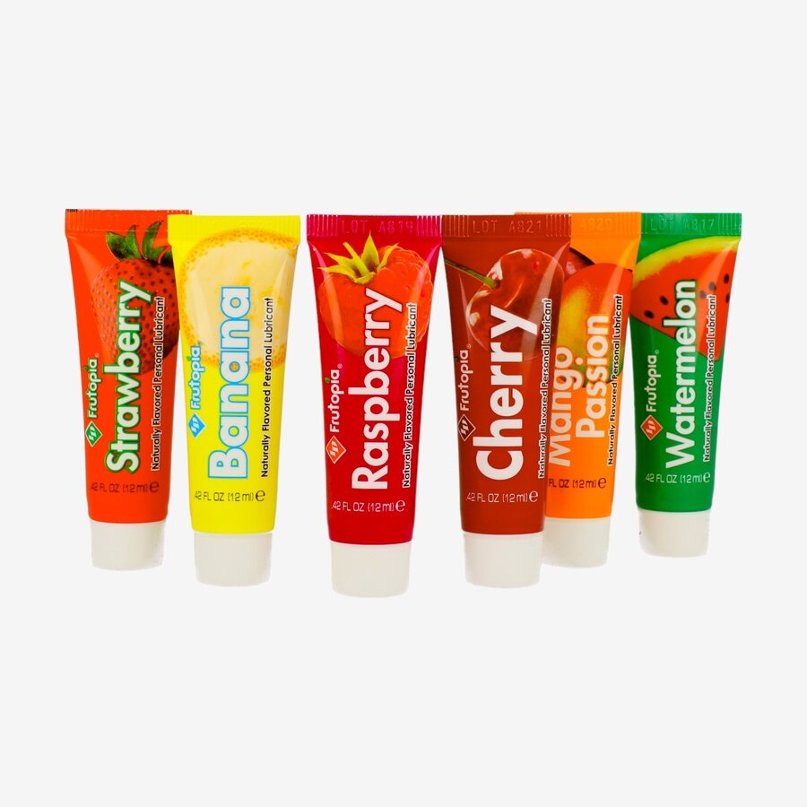 ID Lubricants Frutopia – Sokeriton Makuliukuvoide 12 ml (Mansikka, Vadelma, Mango-Passion, Kirsikka, Vesimeloni, Banaani)