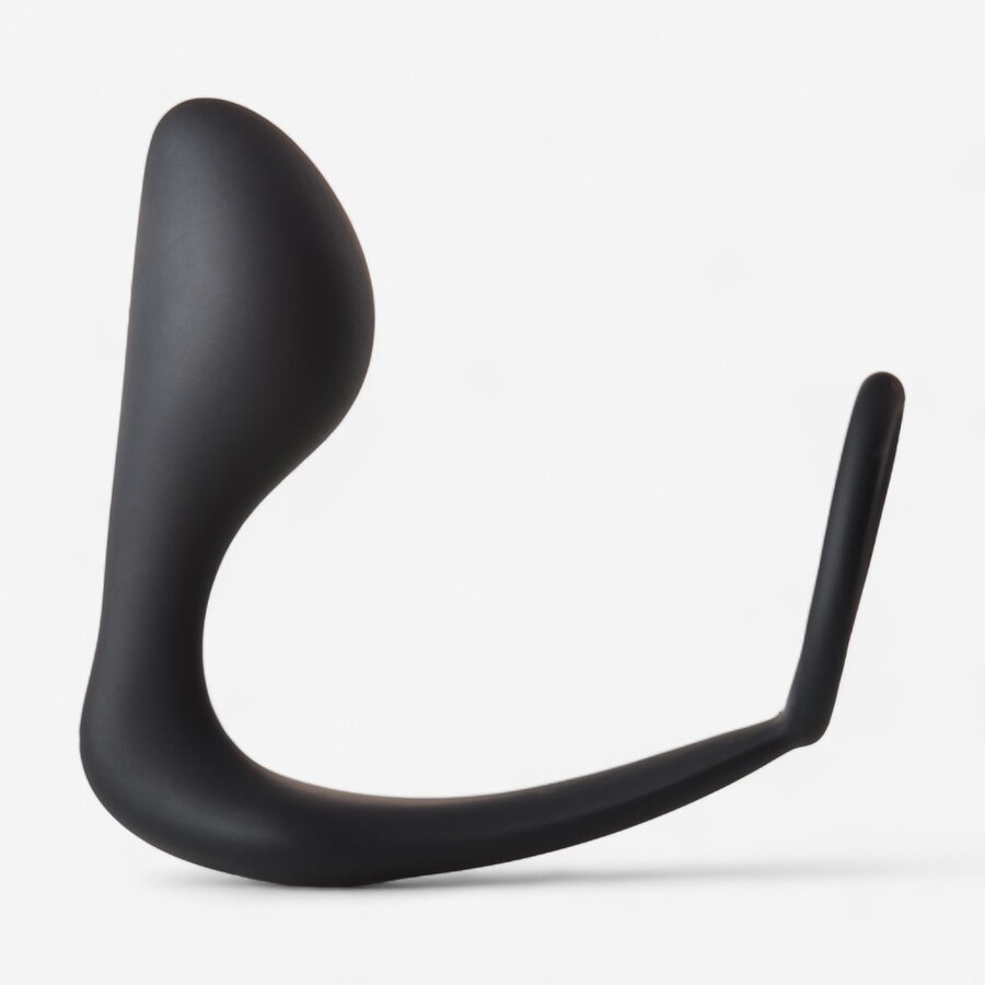 Dream Toys FantASStic Anaalitappi & Penisrengas – Silikoni, Musta (12 cm)