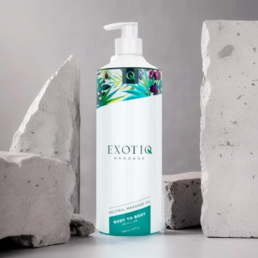 Body to Body -hierontaöljy Neutral – Paksu Luxe Liuku, 1 L Pumppupullo