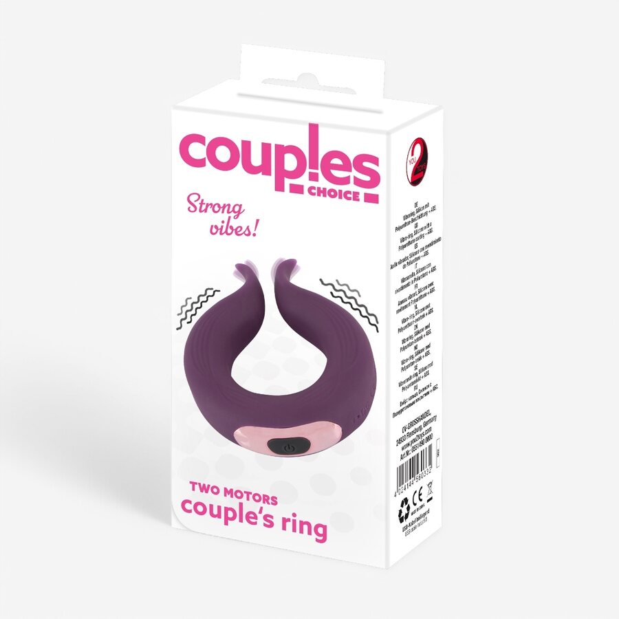 Couples Choice Kahden moottorin vibraattorirengas pariskunnille