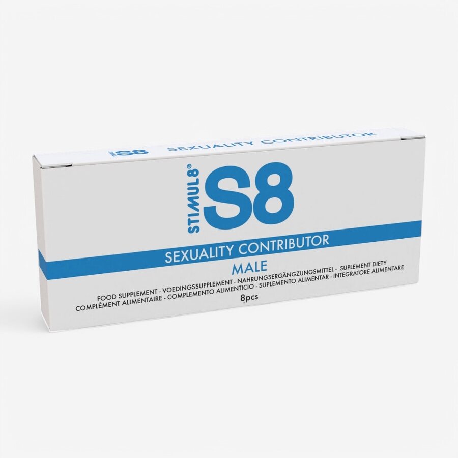 Stimul8 S8 Sexuality Male Tabs – Ravintolisä miehille, sinkki ylläpitää normaalia testosteronitasoa (8 tabl.)